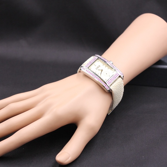 Pink Saphire Diamond 1.89 Tcw Unisex Luxury Watch main image 5
